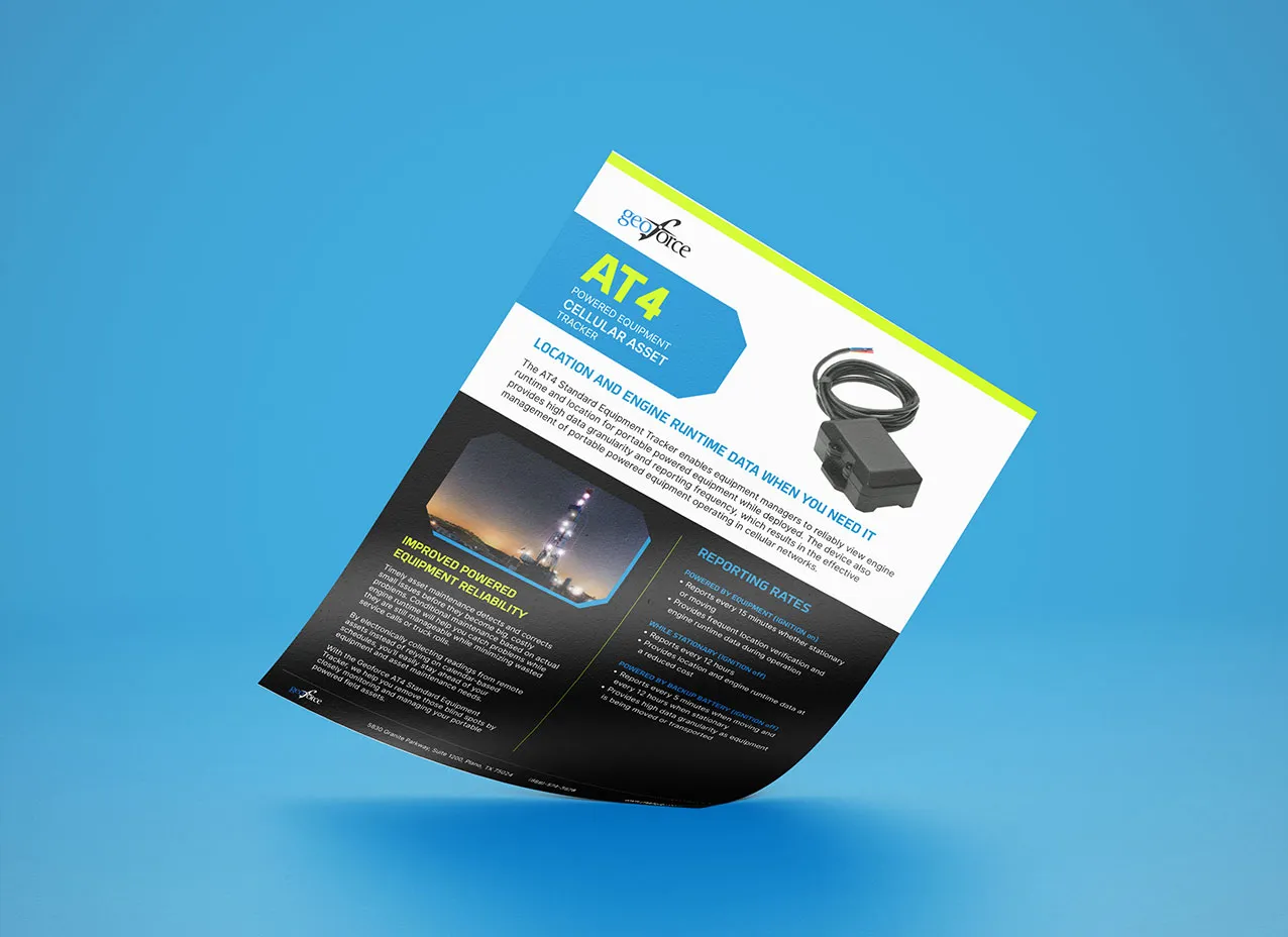 Spec sheets created for Geoforce, a Designity client.