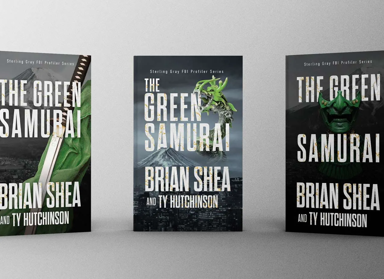 Book cover design created for The Green Samurai, 4th installment of the Sterling Grey series.