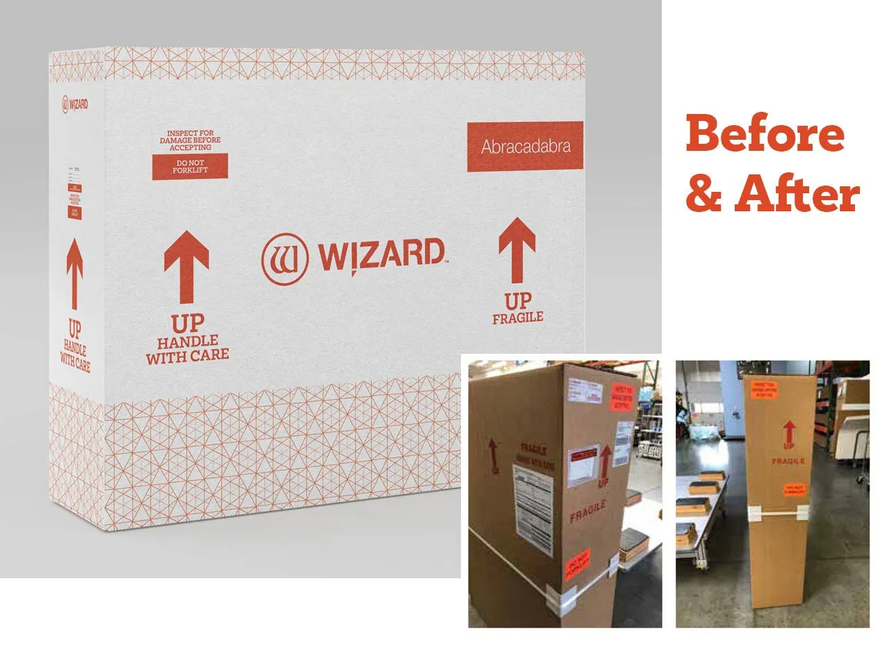 Package design created for Wizard.