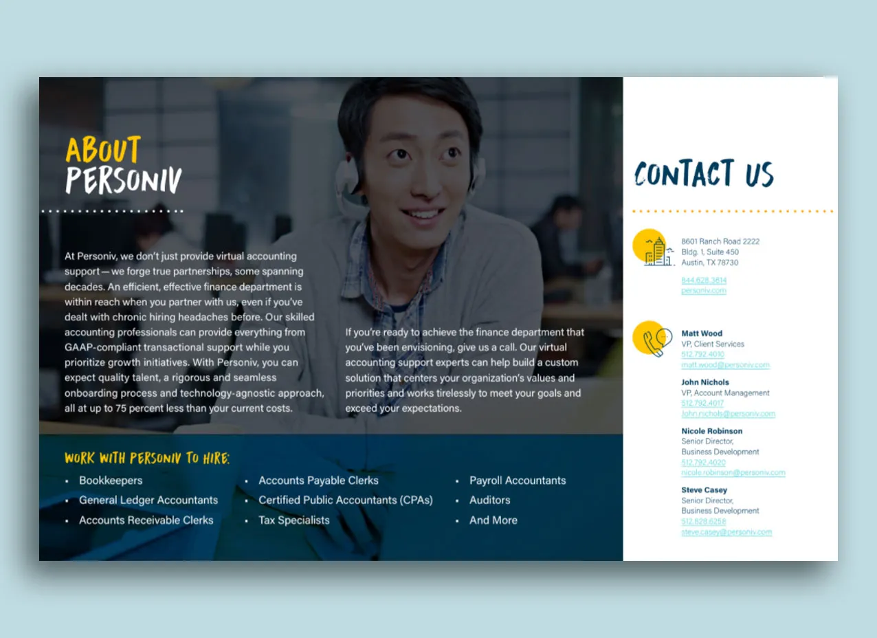 Presentation design done for Personiv.
