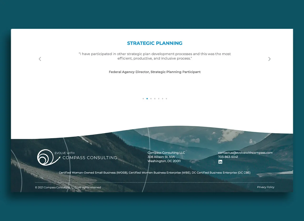 New website design created for Evolve.
