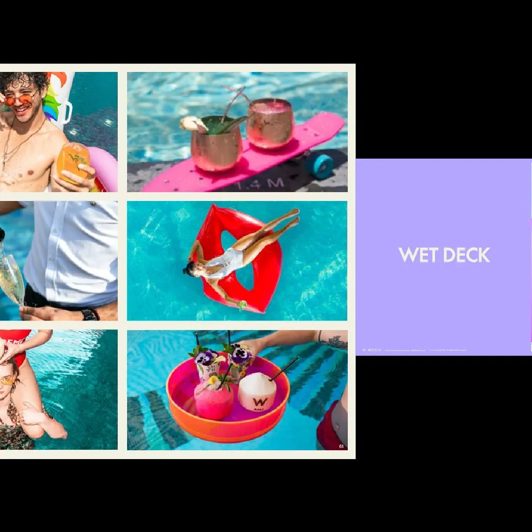 Slide from a Powerpoint presentation design created for W Hotels, a Marriott International Brand.