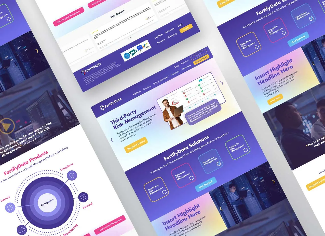 New website redesign for Fortify Data, a cybersecurity company.