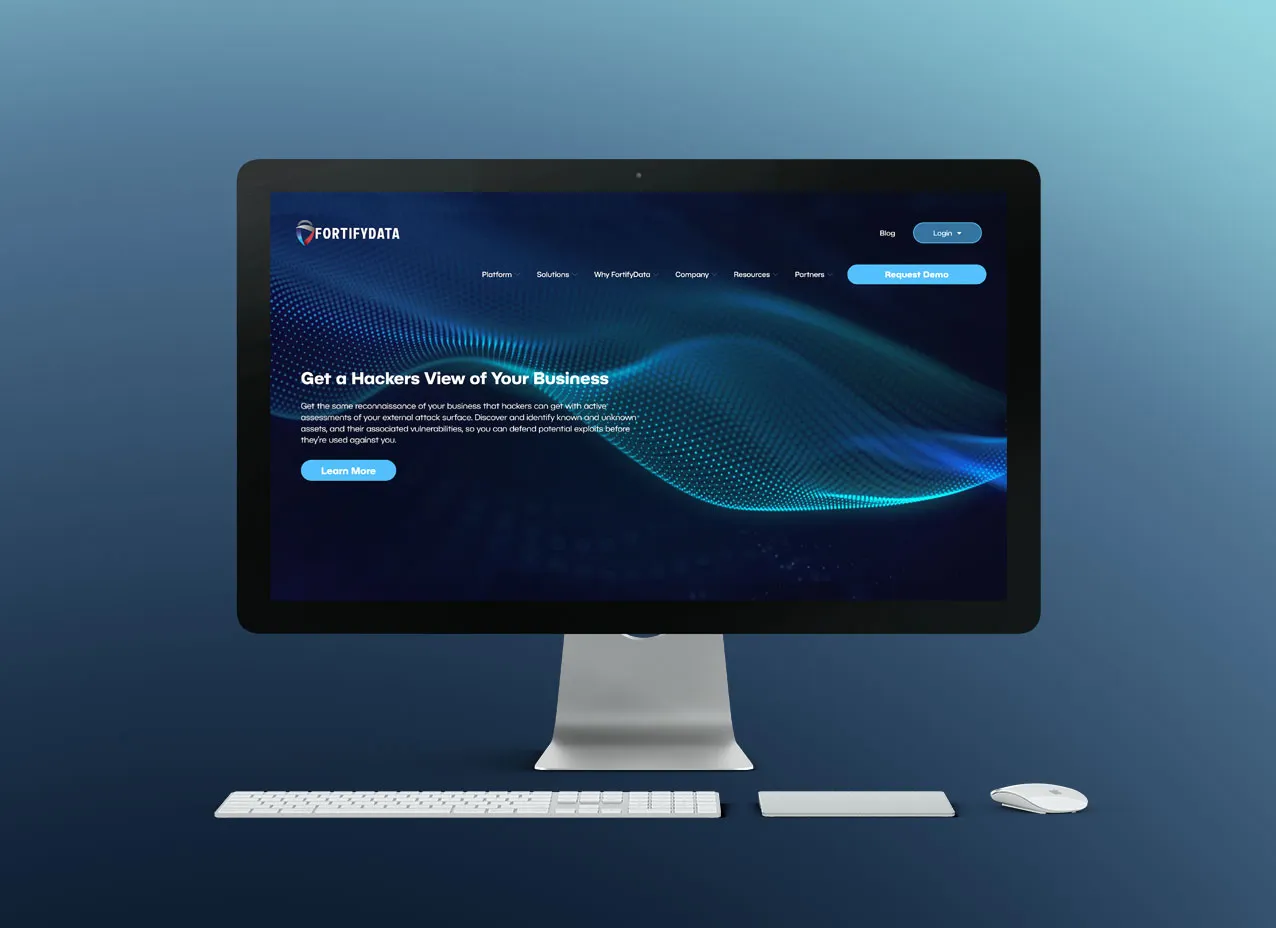 Website redesign for Fortify Data, a cybersecurity company.