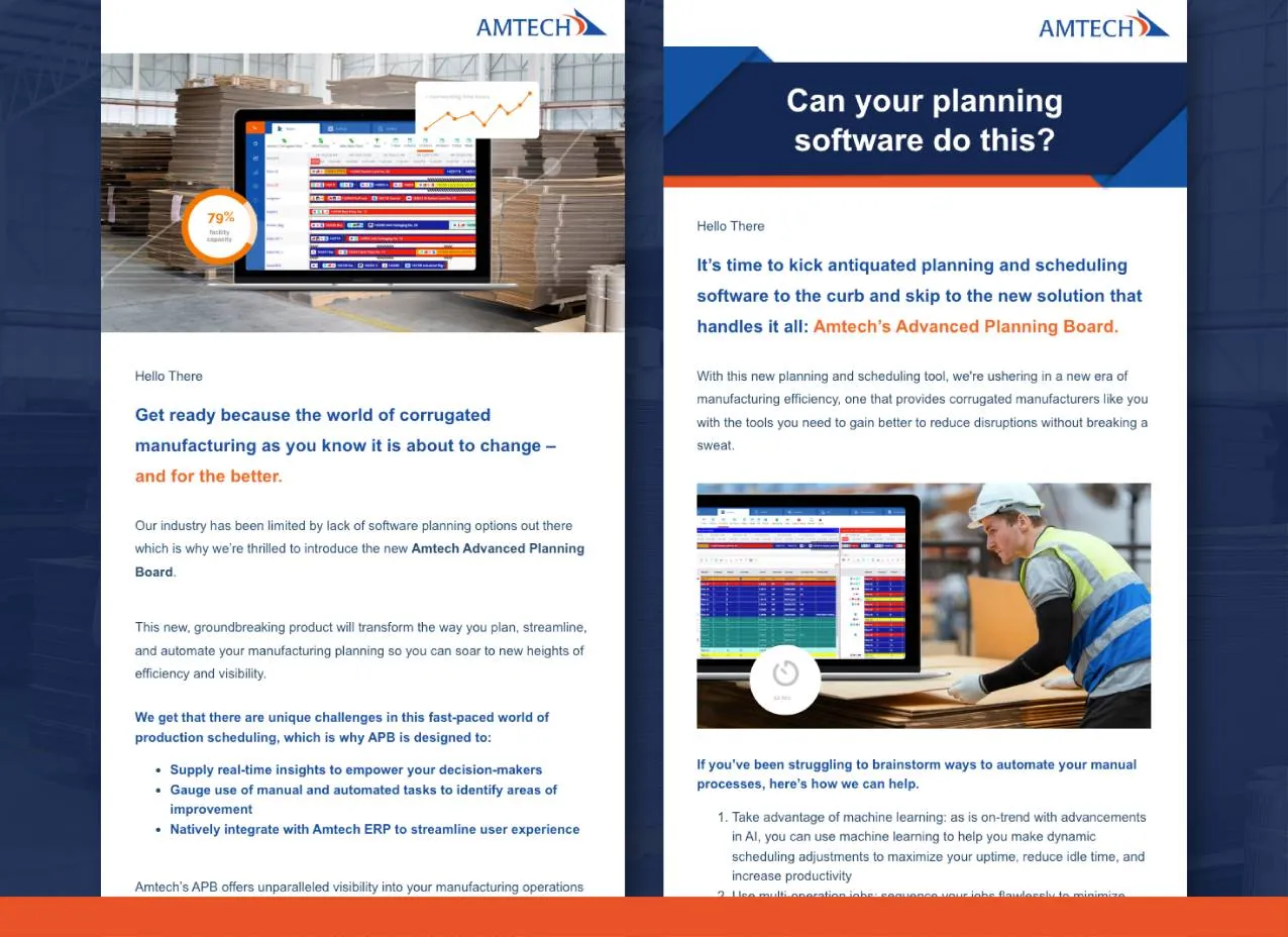 Amtech Copy & Content Writing by Designity and larger view of the copywriting.