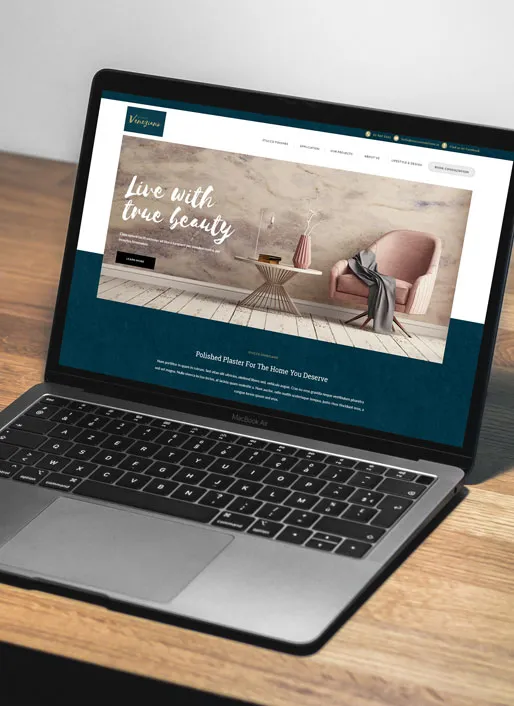 Web mockup created by Designity's Creative Director, Simon.