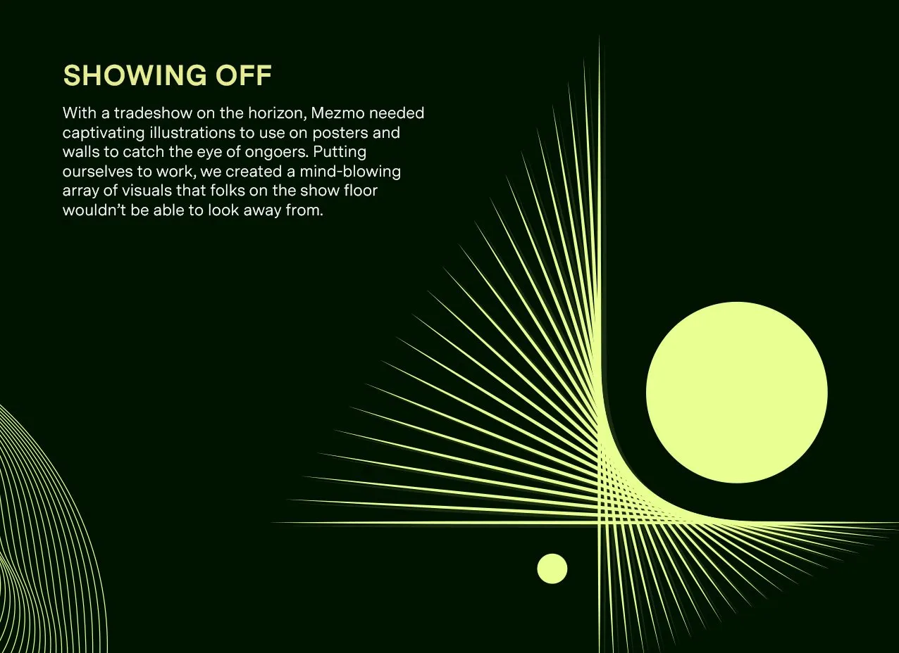 Mezmo Graphic Design & Illustration by Designity, with a breakdown of the client's needs.