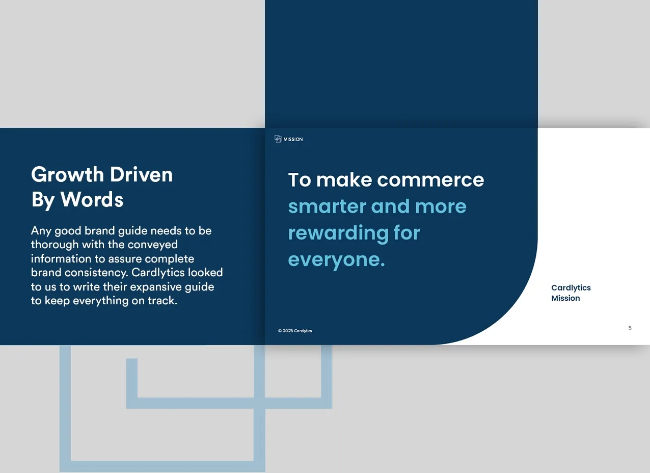 Cardlytics Copy & Content Writing by Designity and the copywriting that needed to be done.