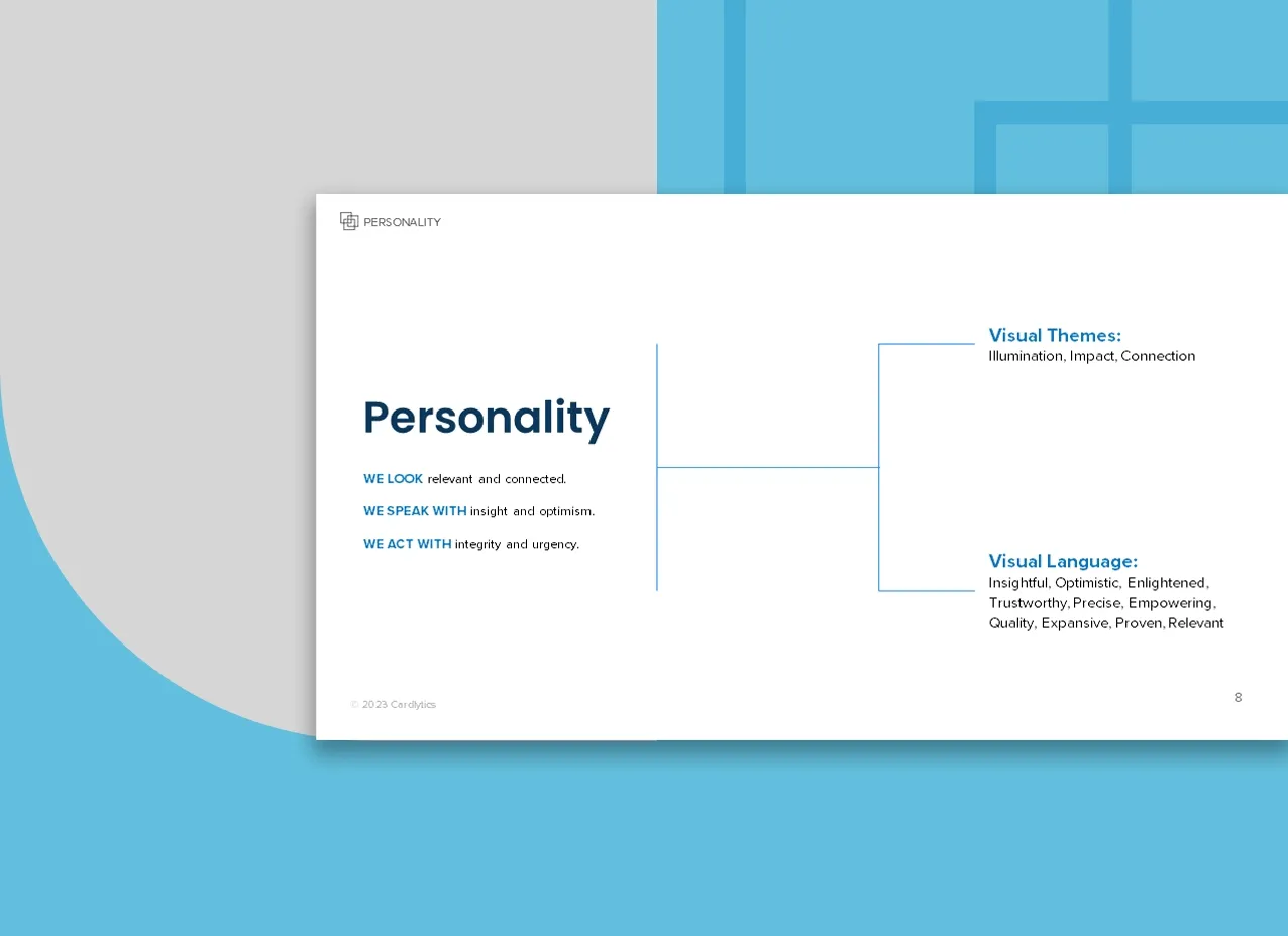 Cardlytics Copy & Content Writing by Designity and an example of writing for their personality.