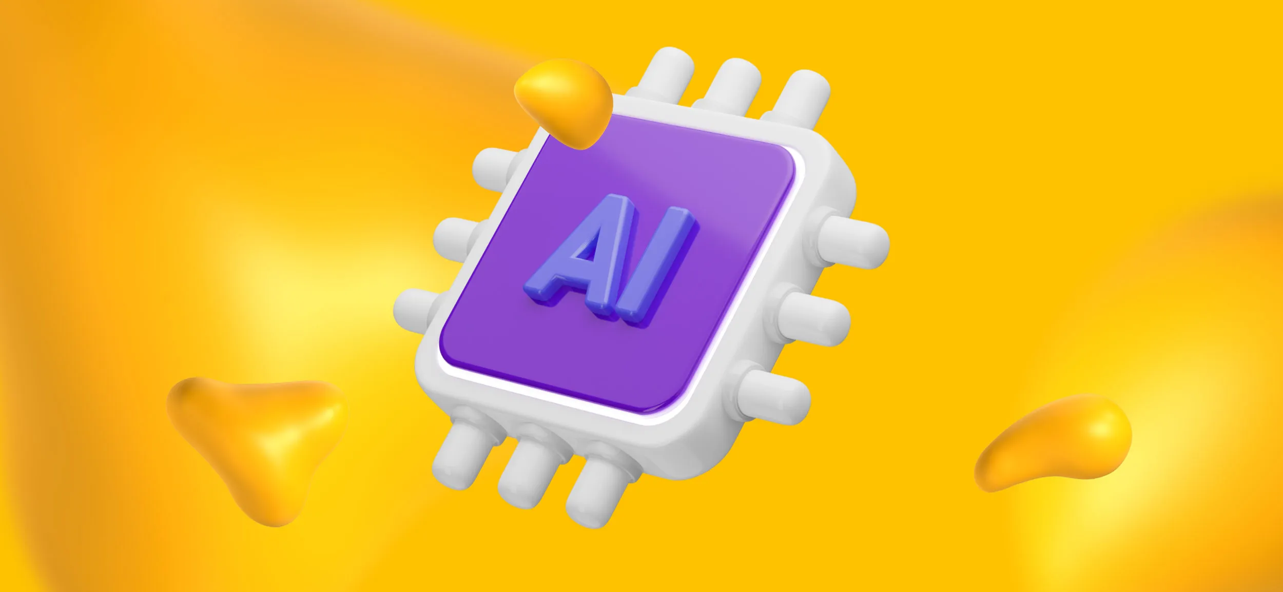 A microchip with AI written on its front.