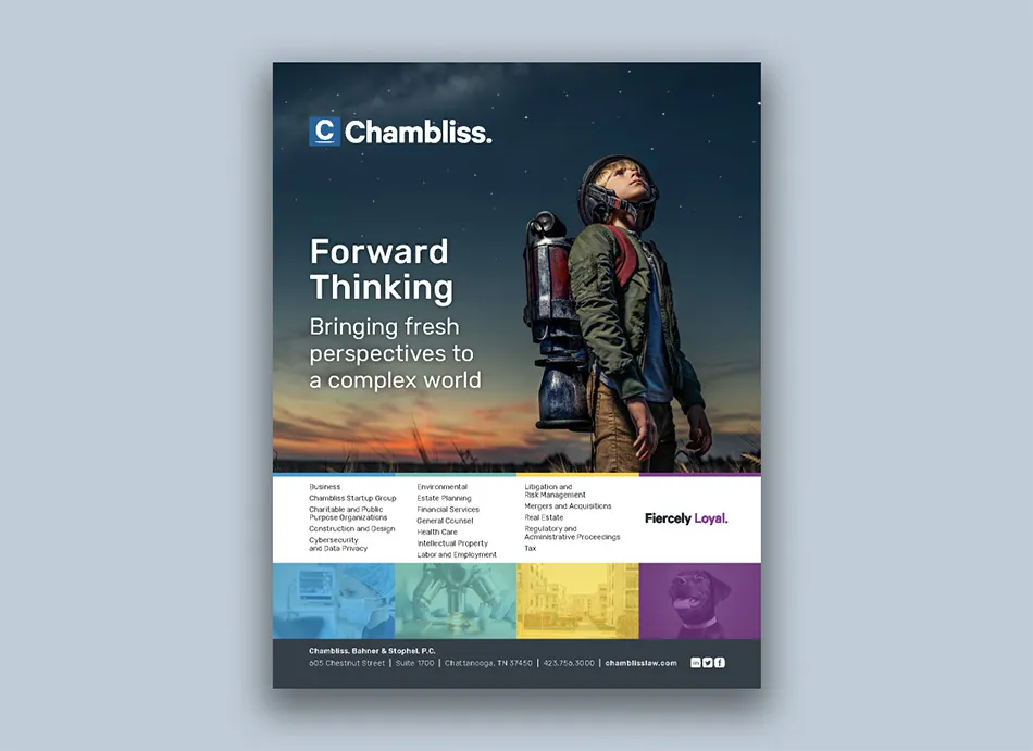 Copy and content writing converges with striking graphics that Designity created.