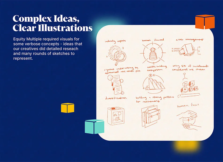 Macro illustration design created for EquityMultiple.
