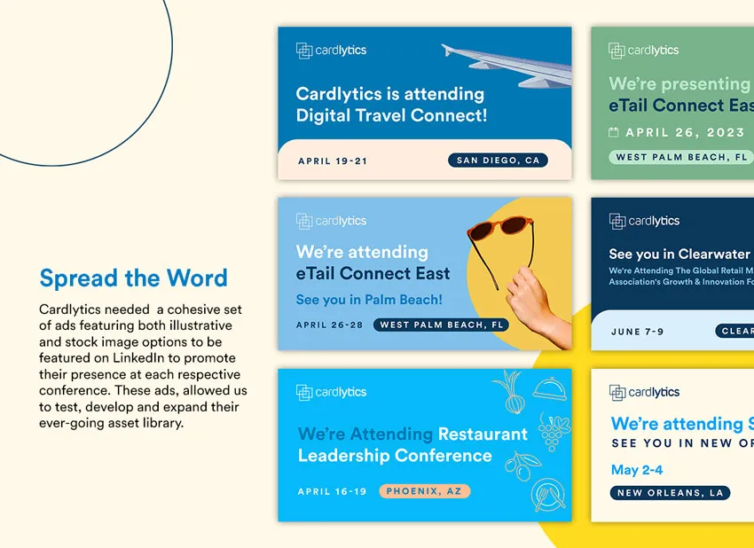 LinkedIn ads created for Cardlytics.