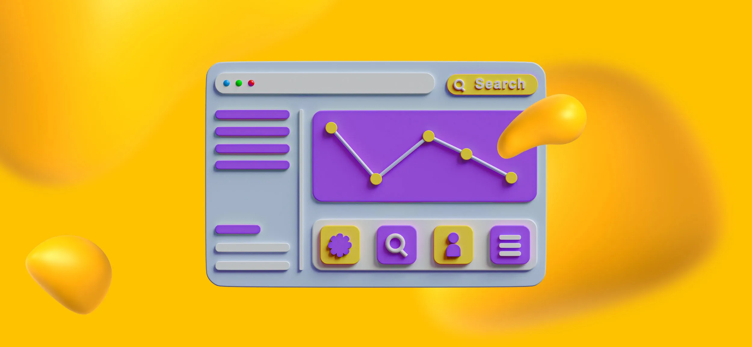 A website metrics monitoring screen.