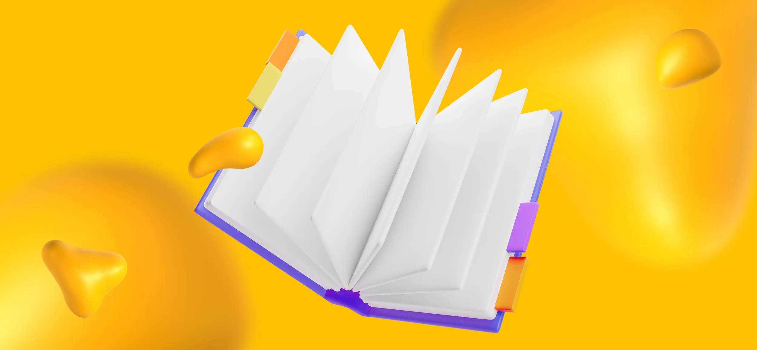 An open graphic design book with tabs.