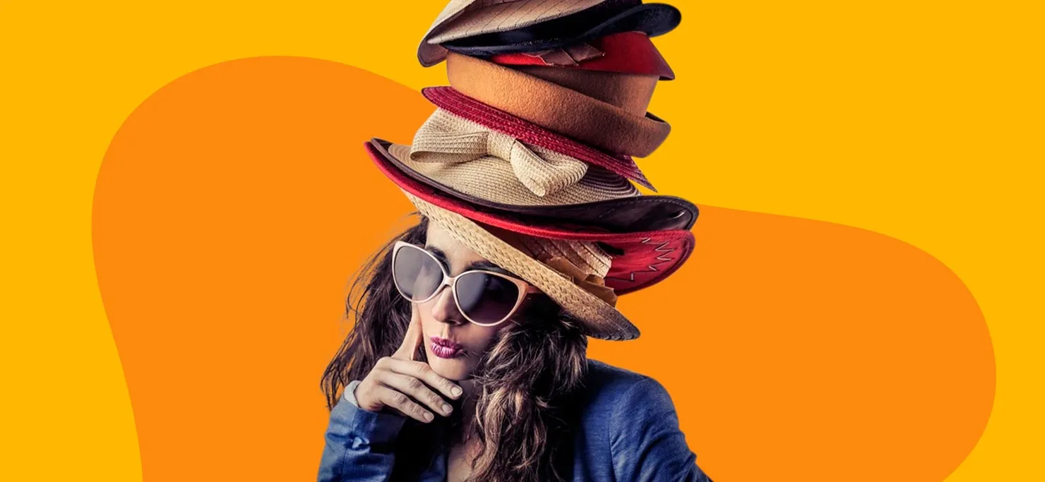 A marketer wearing many hats.