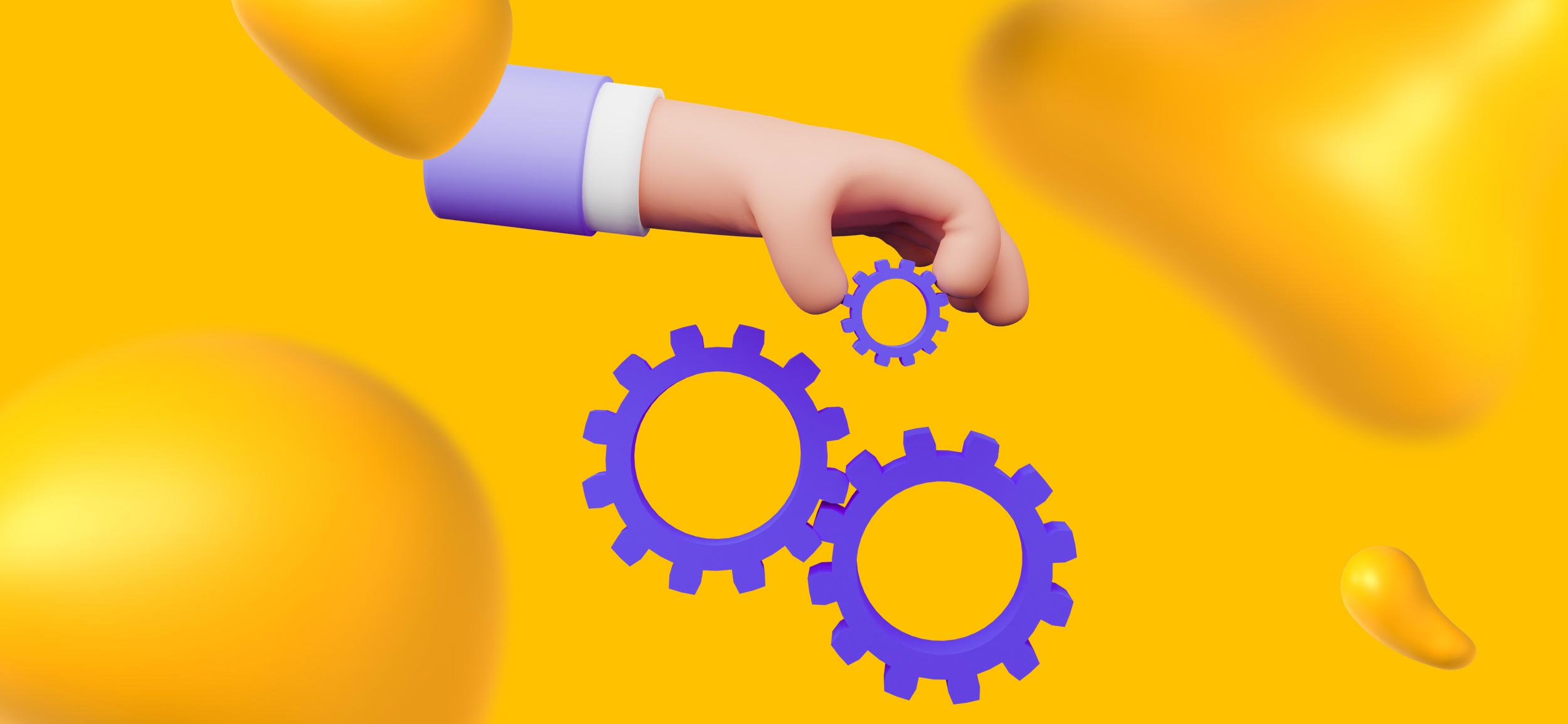 A hand holding a set of interlocking gears. This is the expert way to make an animated GIF.