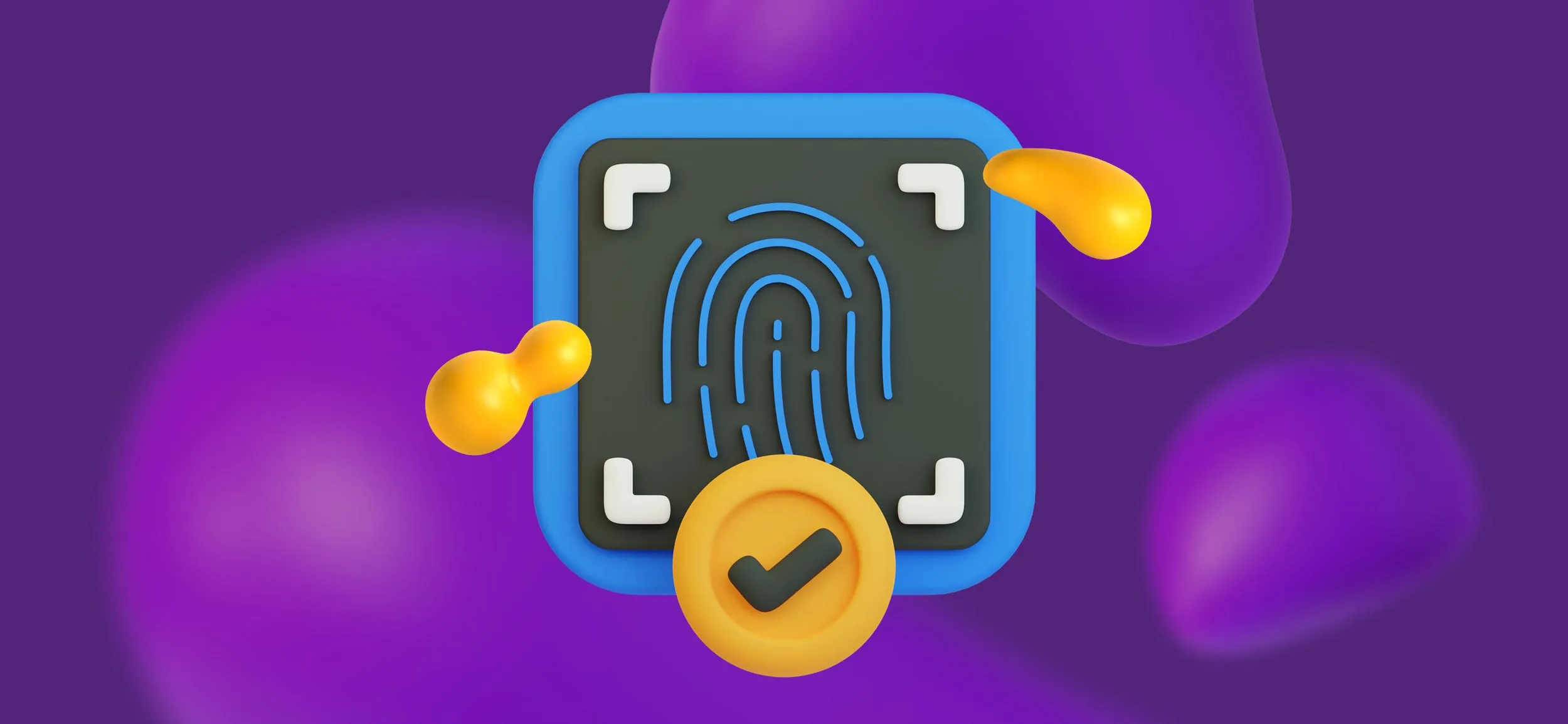An image of a fingerprint screen for biometric authentication.