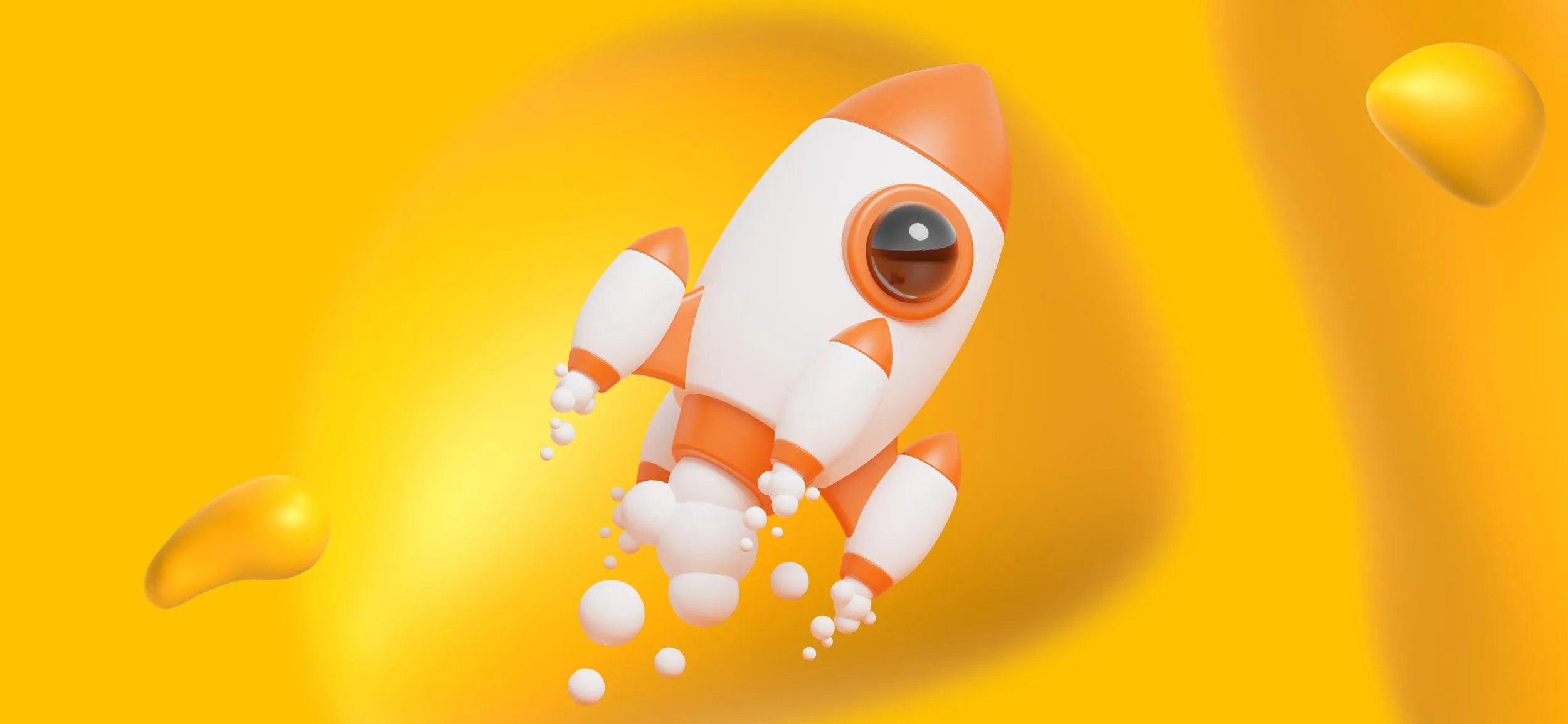 A rocket blasting off, for a successful launch day!
