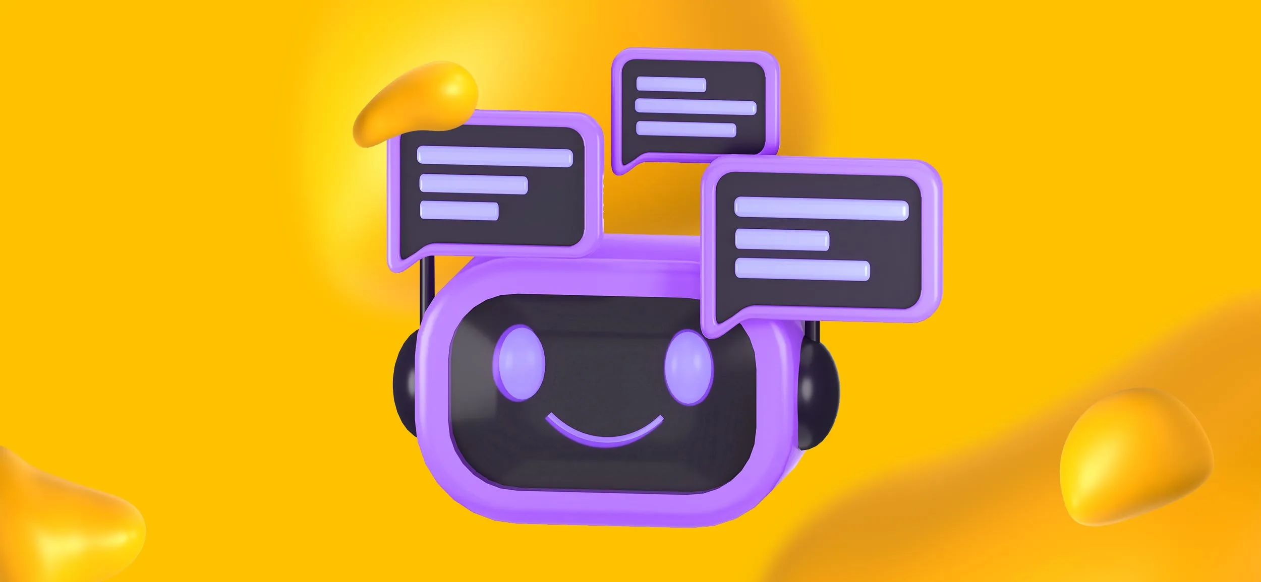 A robot with chatboxes, for ChatGPT 4.