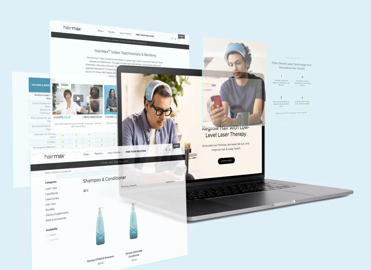 Website Design & Coding for Hairmax