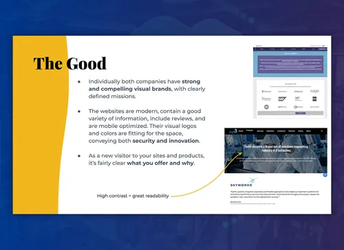 Marketing audit presentation created for Eyelit, a software company.