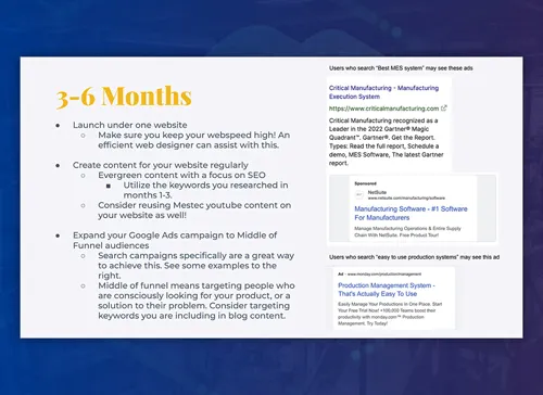 Marketing audit presentation created for Eyelit, a software company.