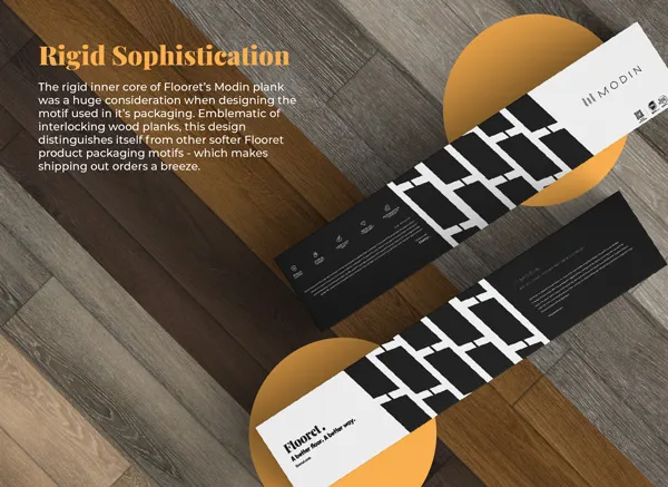 Package design for Flooret flooring.