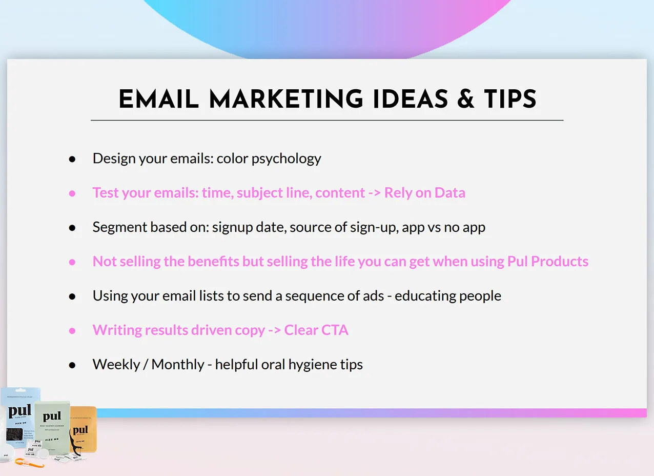 Marketing audit and strategy report created for PUL.