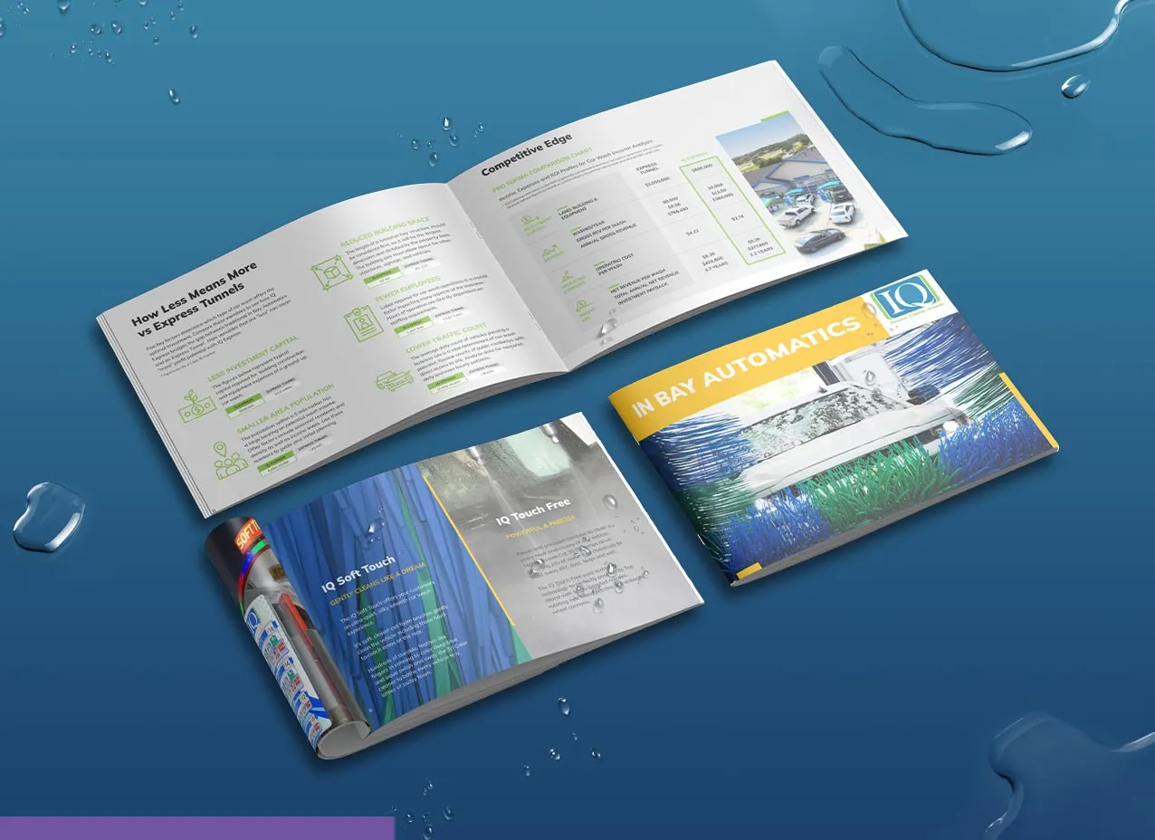 Brochure design created for D&S Carwash Supply.