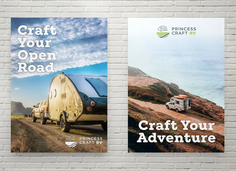 Brand guidelines created for Princess Craft RV, a Designity client.