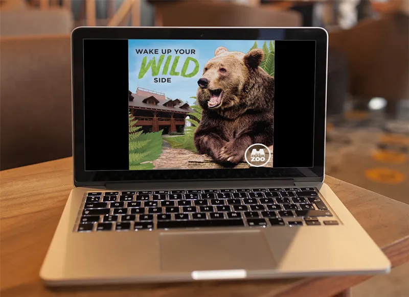 A mockup of ad design created for the Memphis Zoo, a Designity client.