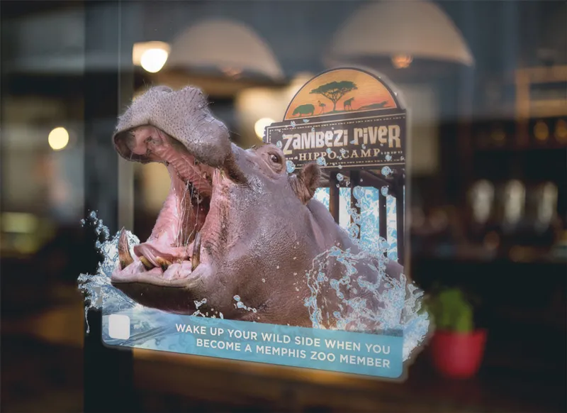 A mockup of awesome sign design created for the Memphis Zoo, a Designity client.