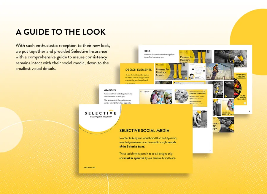 Social media ads created for Selective Insurance.