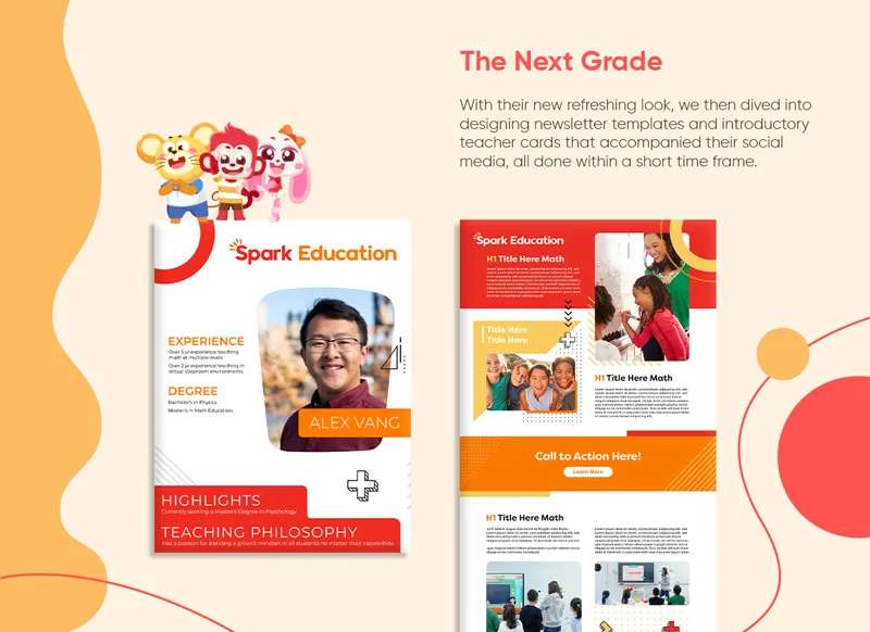 Social media asset design created for Spark Education, a Designity client.