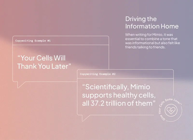 Social media styling for Mimio Health, a Designity client.