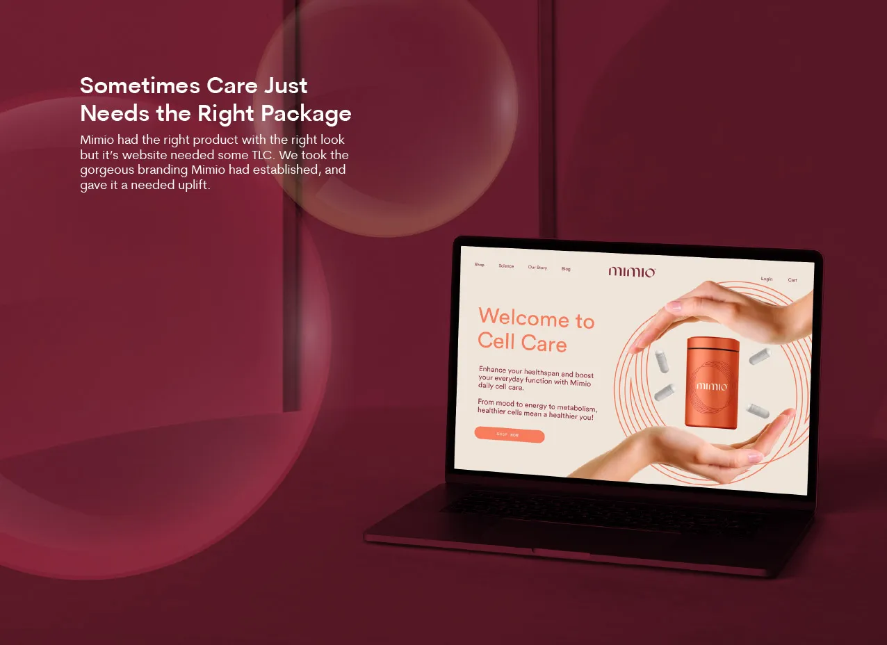 Website redesign for Mimio, a Designity client.