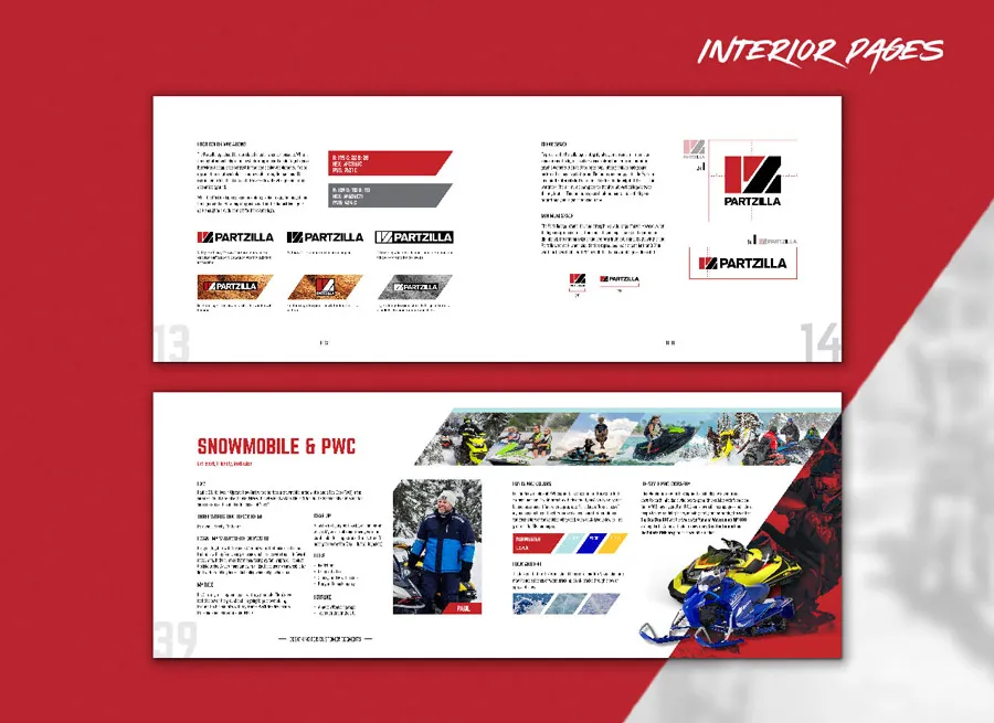 Brandguide created for Partzilla, an Outdoor Network's brand and Designity client.
