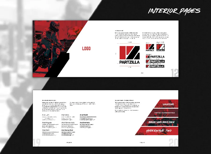 Brandguide created for Partzilla, an Outdoor Network's brand and Designity client.