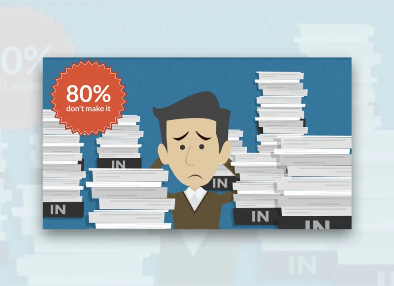 Frame from an explainer video created for Lending Front, a banking company.
