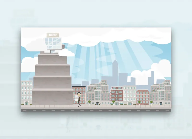 Motion graphic explainer video created for Lending Front, a banking company.
