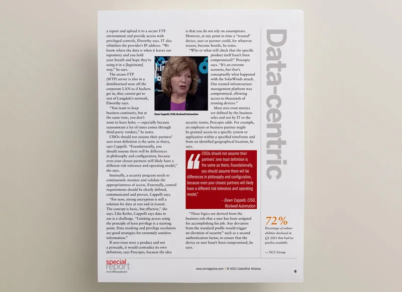Magazine layout and design created for SC Magazines.