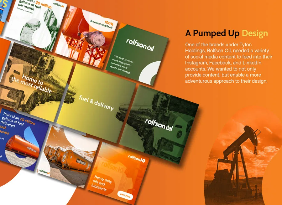Social media content for Rolfson Oil, a Designity client. 