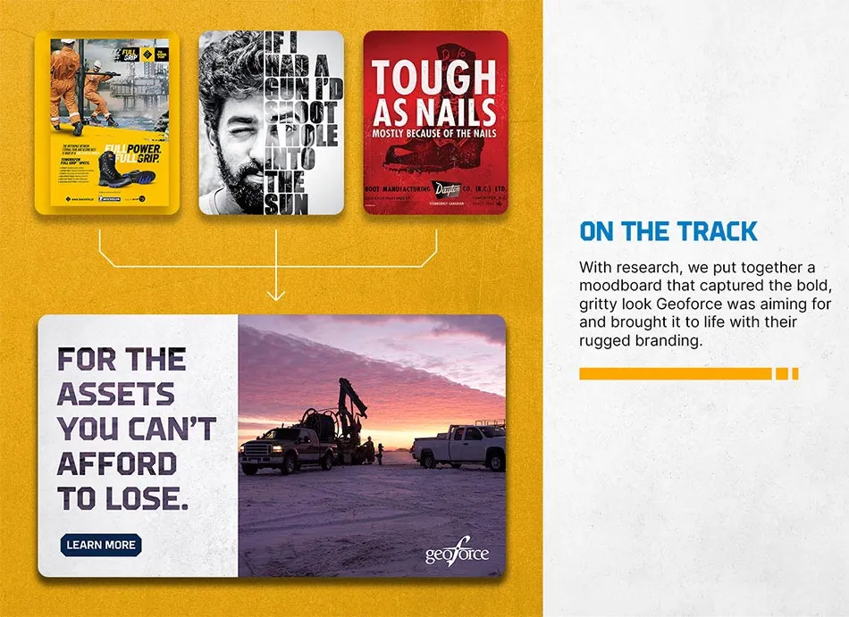 Social media ads mock up created for Geoforce.