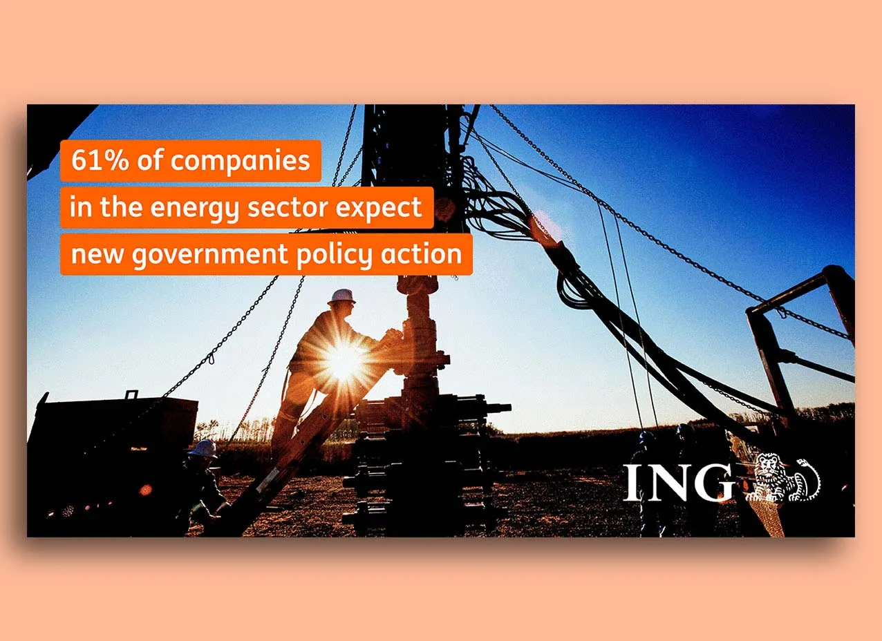 Social media ad design for ING.
