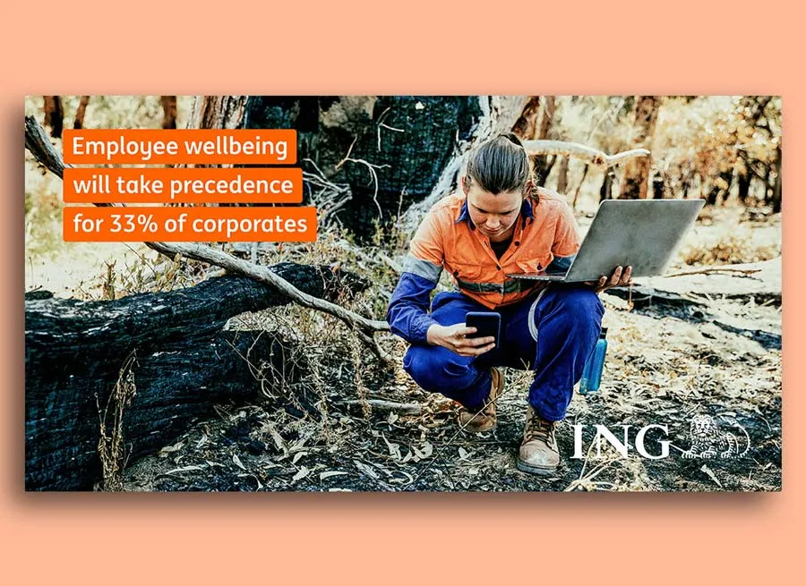 Social media ad design for ING.