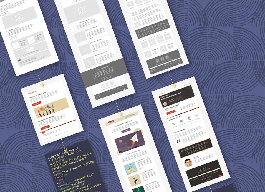Email coding and design created for Oracle.