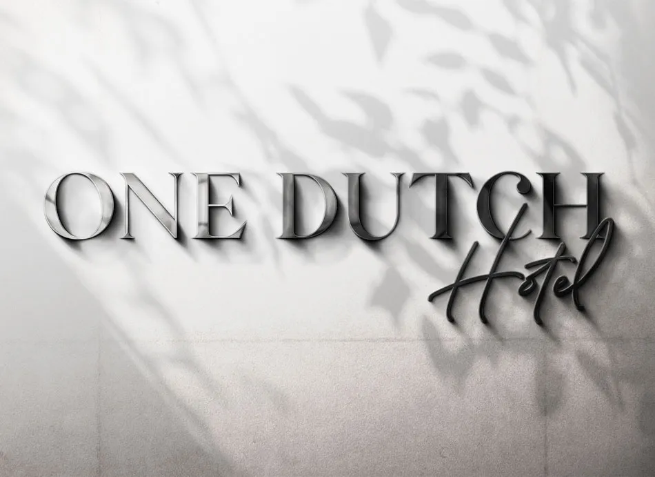 One Dutch Hotel Logo & Branding by Designity with logo mockup.