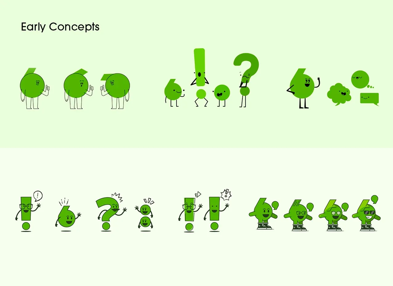 Blabber Logo & Branding by Designity and early mascot design concepts.