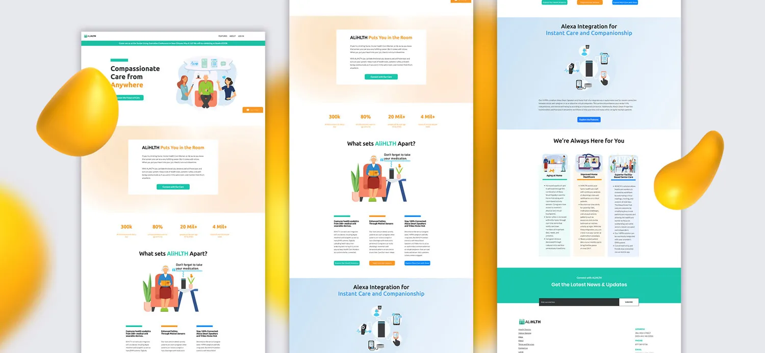 Updated graphics for healthcare company.